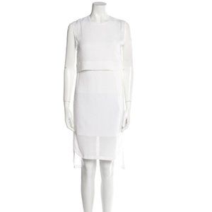 Helmut Lang NWOT White Tiered dress small